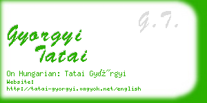 gyorgyi tatai business card